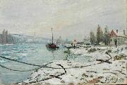 Alfred Sisley Effect of Snow at Saint Cloud oil painting